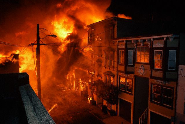 Commercial fire damage claim