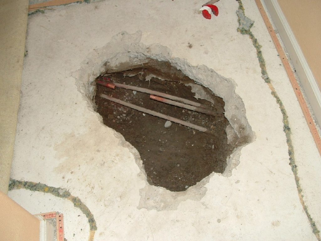 Slab Leak: water and flood damage claim documentation